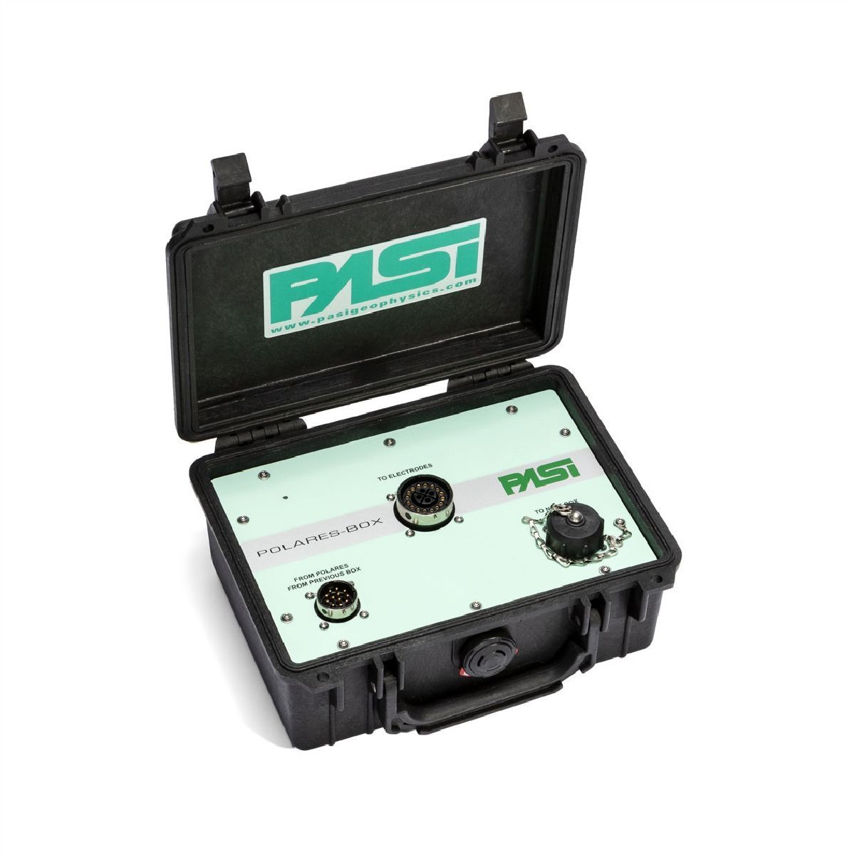 caja multiplexora, PASI, Caja multiplexora PASI para resistivímetro con conexiones de electrodos