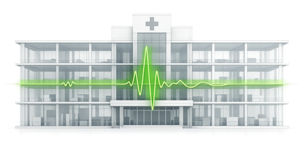 Estaciones acelerométricas en hospital para monitoreo sísmico. 