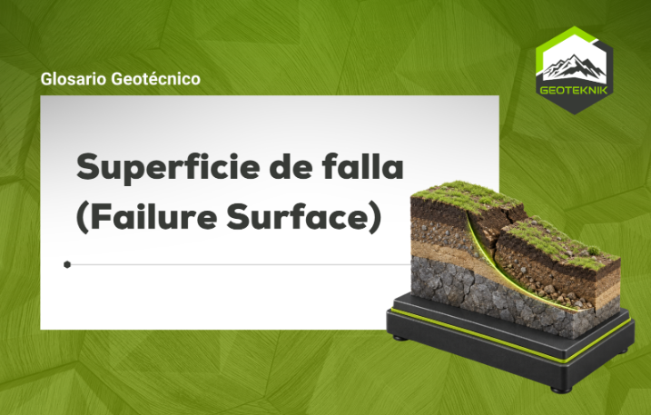 ¿Qué es una superficie de falla en geotecnia y por qué es clave para la estabilidad del terreno?