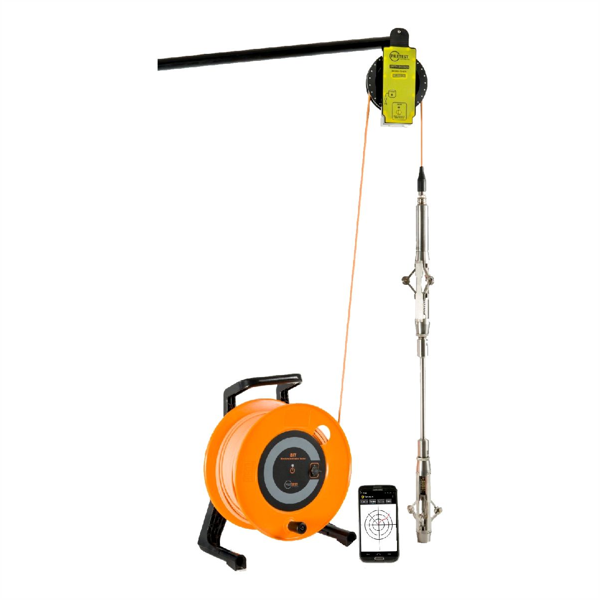 Equipo Piletest con carrete y sensor de inclinación