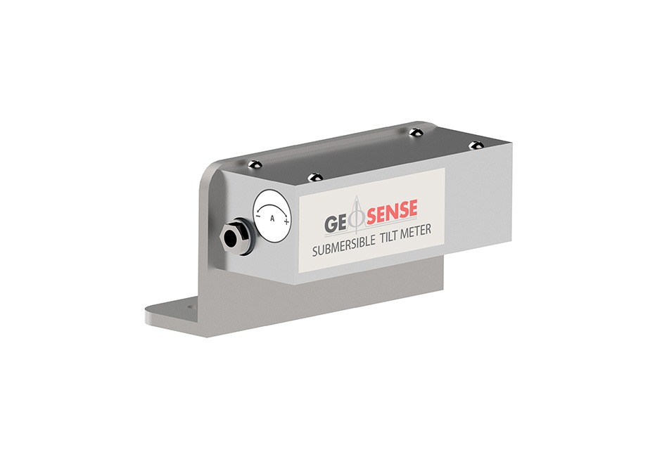 Tiltmeter Digital Sumergible Geosense instalado en estructura bajo agua