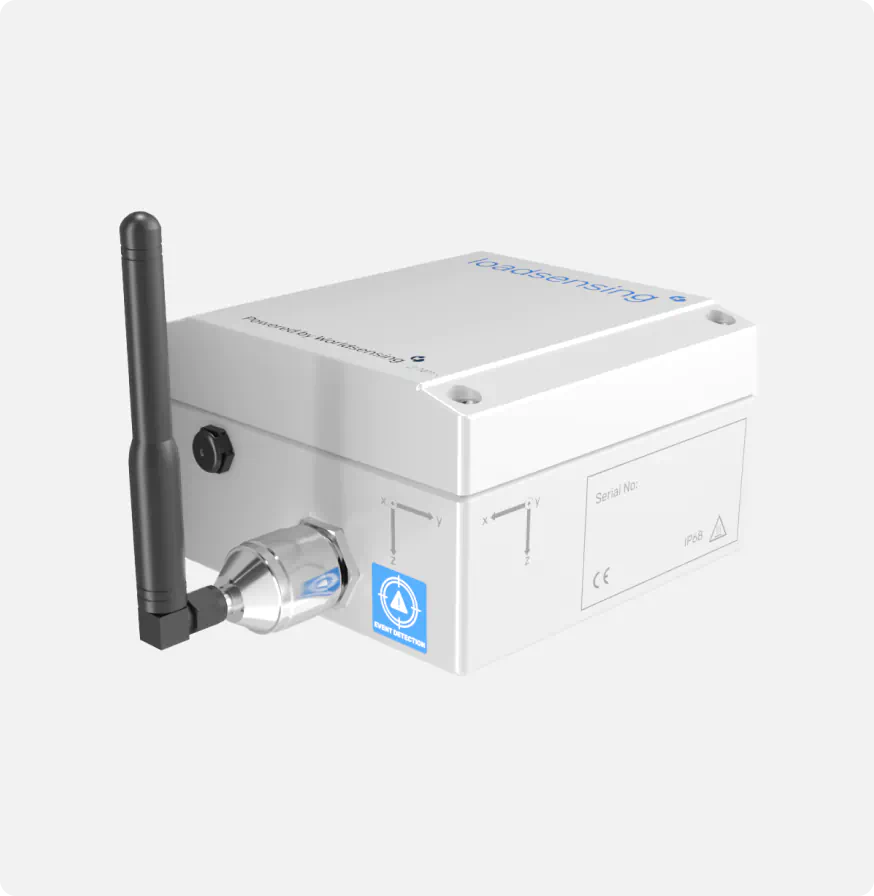 Inclinómetro inalámbrico Loadsensing de 3 ejes para alerta temprana